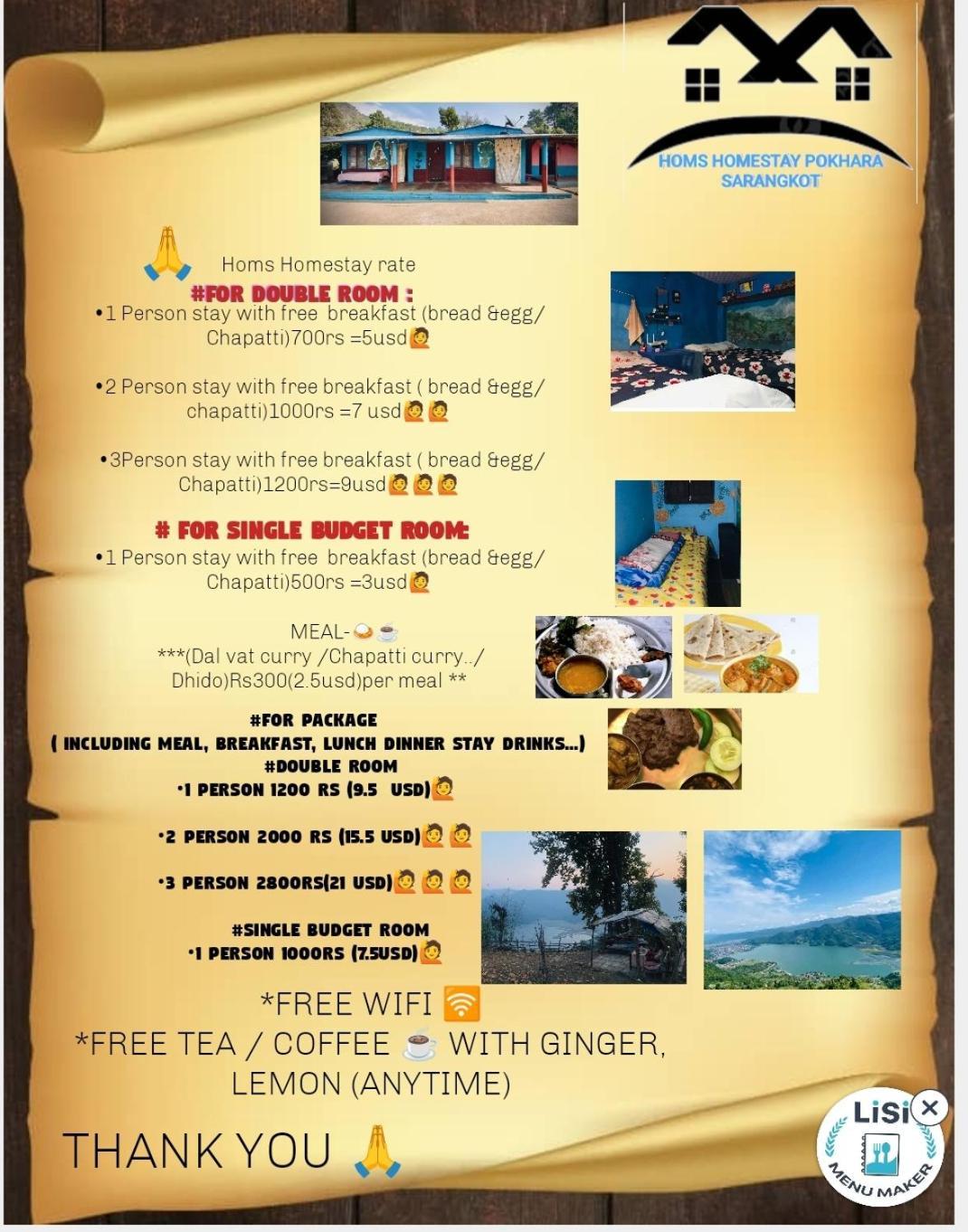 Hom'S Homestay & Farmstay Sarangkot פוקהרה מראה חיצוני תמונה